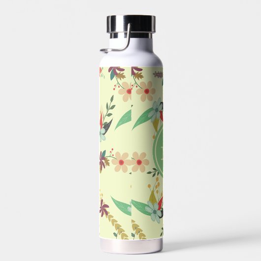 Monogramm für hübsche Frühlingsflorenminze Trinkflasche (Rechts)