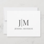 Monogramm für hübsche geometrische Formen Mitteilungskarte (Vorderseite)