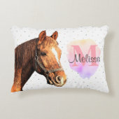 Monogramm für hübsche Pferdehaltung Dekokissen (Vorderseite)