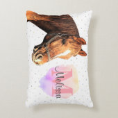 Monogramm für hübsche Pferdehaltung Dekokissen (Vorderseite(Vertikal))