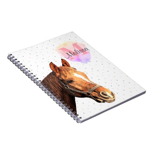 Monogramm für hübsche Pferdehaltung Notizblock (Rechte Seite)