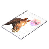 Monogramm für hübsche Pferdehaltung Notizblock (Linke Seite)