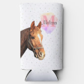 Monogramm für hübsche Pferdehaltung Selters Dosenkühler (Vorderseite)