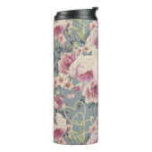 Monogramm für hübsche Rosen und Perlhöre Thermosbecher (Nach links gedreht)