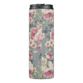 Monogramm für hübsche Rosen und Perlhöre Thermosbecher (Rückseite)