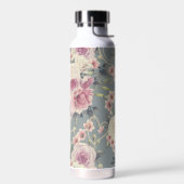 Monogramm für hübsche Rosen und Perlhöre Trinkflasche (Links)