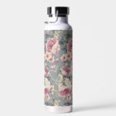 Monogramm für hübsche Rosen und Perlhöre Trinkflasche (Rechts)