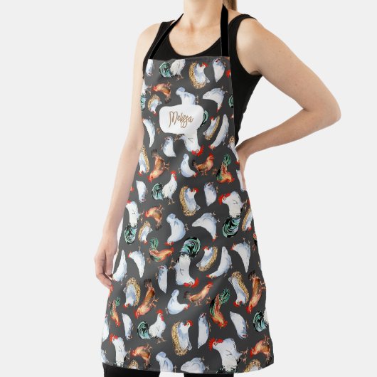 Monogramm für Hühnerfamilien Schürze (InSitu)