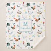 Monogramm für Hühnerfamilien Sherpadecke (Vorderseite)