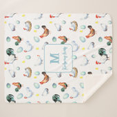 Monogramm für Hühnerfamilien Sherpadecke (Vorderseite (Horizontal))