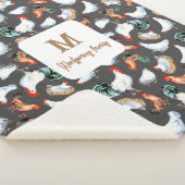 Monogramm für Hühnerfamilien Sherpadecke (3/4)