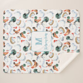 Monogramm für Hühnerfamilien Sherpadecke (Vorderseite (Horizontal))