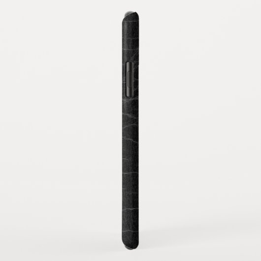 Monogramm für Imitate Schwarzes Leder Case-Mate iPhone Hülle (Hinten/Rechts)