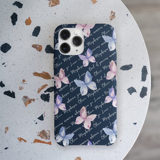 Monogramm für inspirierende Zitatstrümpfe Case-Mate iPhone Hülle