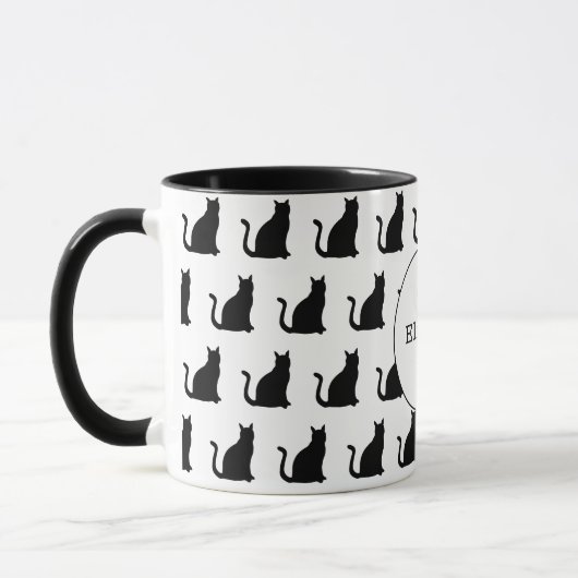 Monogramm für Katzen, Katzen und mehr Katzen Tasse (Links)