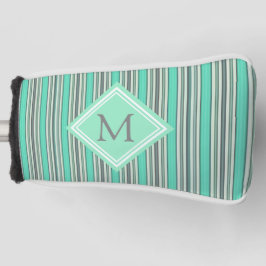 Monogramm für klassische Minze und grau vertikale Golf Headcover
