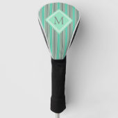 Monogramm für klassische Minze und grau vertikale  Golf Headcover (Vorderseite)