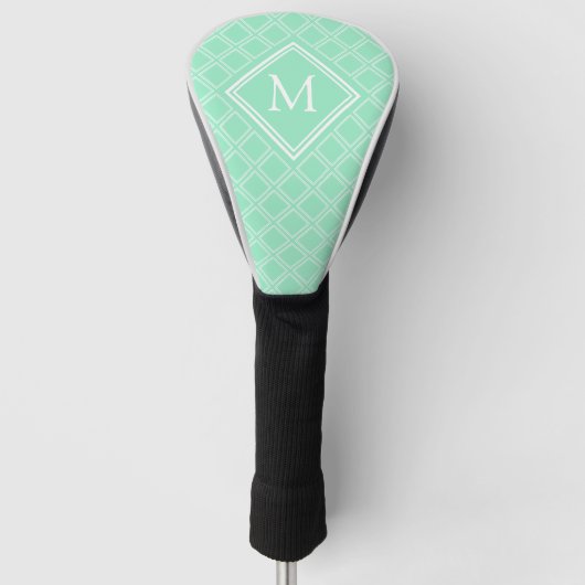 Monogramm für klassische Minze und weißes Diamantm Golf Headcover (Vorderseite)