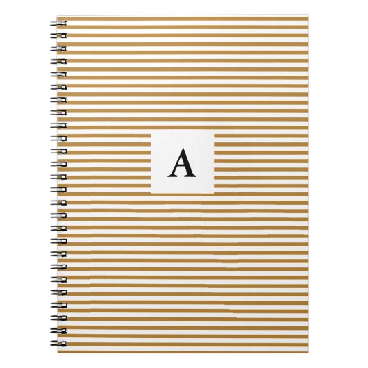 Monogramm für klassische Streifen Notizblock (Vorderseite)