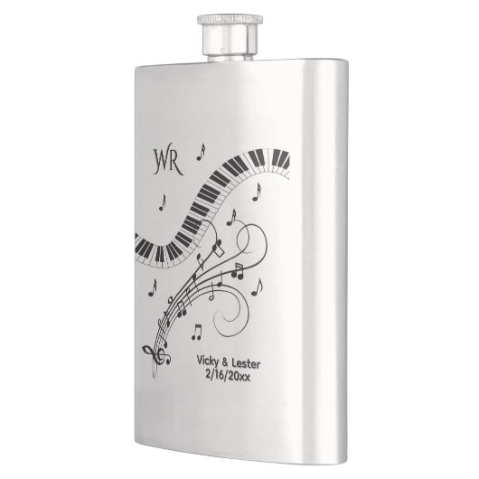 Monogramm für Klaviertastatorys Flachmann (Links)