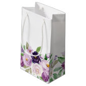 Monogramm für kleine Lila und Lavendel-Rose Kleine Geschenktüte (Rückseite Schrägansicht)