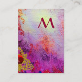 MONOGRAMM FÜR LEICHTE ERINNERUNGEN VISITENKARTE (Rückseite)