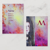 MONOGRAMM FÜR LEICHTE ERINNERUNGEN VISITENKARTE (Vorne/Hinten)