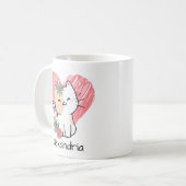 Monogramm für Liebe und Whiskers Kaffeetasse (Vorderseite Links)