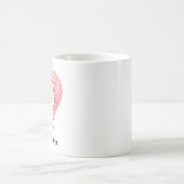 Monogramm für Liebe und Whiskers Kaffeetasse (Mittel)