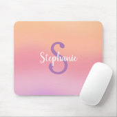 Monogramm für lila Aquarellfarben Mousepad (Mit Mouse)