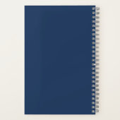 Monogramm für lila blaue Eleganfarbene Blume Notizblock (Rückseite)