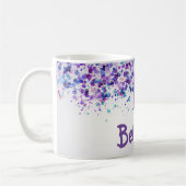 Monogramm für Lila Lavendel personalisiert Kaffeetasse (Links)