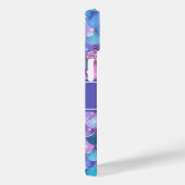 Monogramm für lila Mermaid-Scales Case-Mate iPhone Hülle (Rückseite / Rechts)