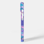 Monogramm für lila Mermaid-Scales Case-Mate iPhone Hülle (Rückseite / Links)