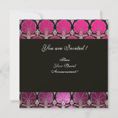 MONOGRAMM FÜR LILA SCHWARZKARNATIONEN EINLADUNG (Rückseite)