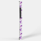 Monogramm für Lila Silhouette des Hundes in Afghan Samsung Galaxy Hülle (Rechte Seite)