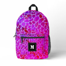 Monogramm für lila und rosa Leoparden