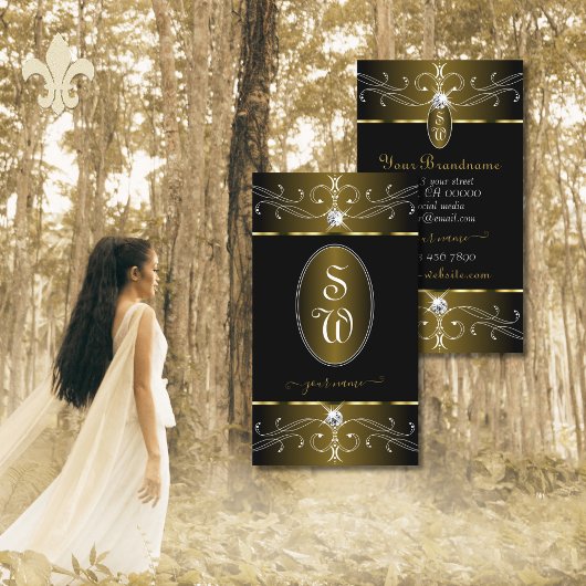 Monogramm für luxuriöse Verzierte Ornamente aus Go Visitenkarte
