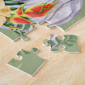 Monogramm für magische Einhorn-exotische tropische Puzzle (Seite)