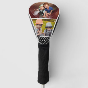 Monogramm für Männer mit 2 Fotos Golf Headcover