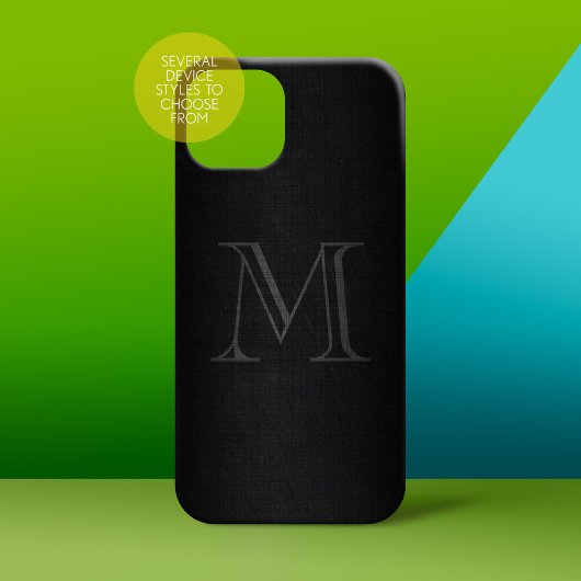 Monogramm für Männer mit Leinenschau Case-Mate iPhone Hülle
