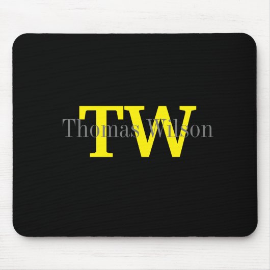 Monogramm für Männer Modernes Minimalistisch Schwa Mousepad (Vorne)