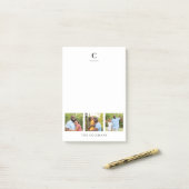 Monogramm für mehrere Foto Post-it Klebezettel (Auf Schreibtisch)