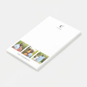 Monogramm für mehrere Foto Post-it Klebezettel (angewinkelt)