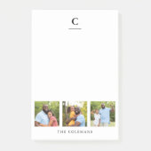 Monogramm für mehrere Foto Post-it Klebezettel (Vorderseite)