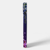 Monogramm für mehrfarbigen Glitzer Case-Mate iPhone Hülle (Rückseite / Links)