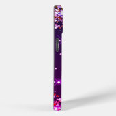 Monogramm für mehrfarbigen Glitzer Case-Mate iPhone Hülle (Rückseite / Rechts)