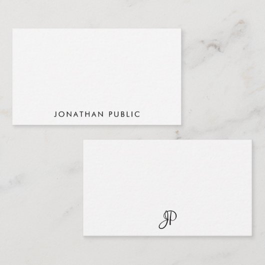 Monogramm für Minimalistische Vorlagen (Vorne/Hinten)