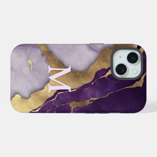 Monogramm für Minimalistischen skandinavischen Lil iPhone 15 Hülle (Rückseite (Horizontal))