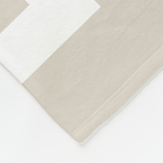 Monogramm für moderne Bauernfamilien in Beige und Fleecedecke (Ecke)